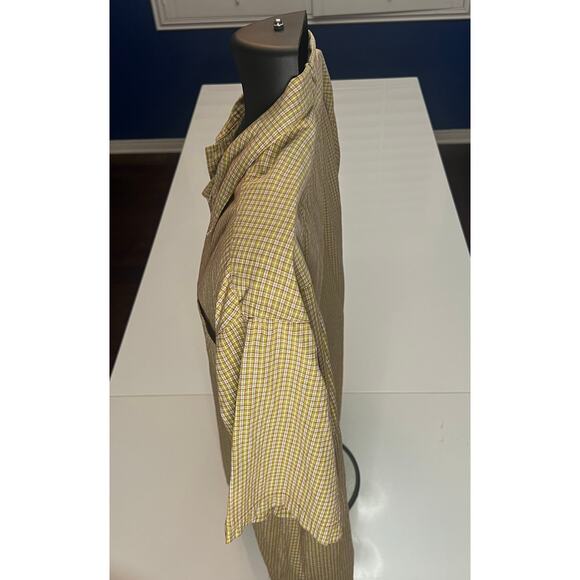 Columbia Men’s XXL Short Sleeve Shirt Yellow Plaid Cotton Casual Button Down 2XL - Picture 6 of 12